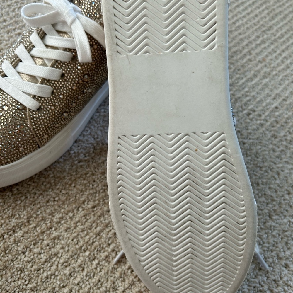 Betsy Johnson gold pearl sneakers